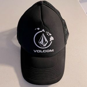 Volcom black trucker baseball hat